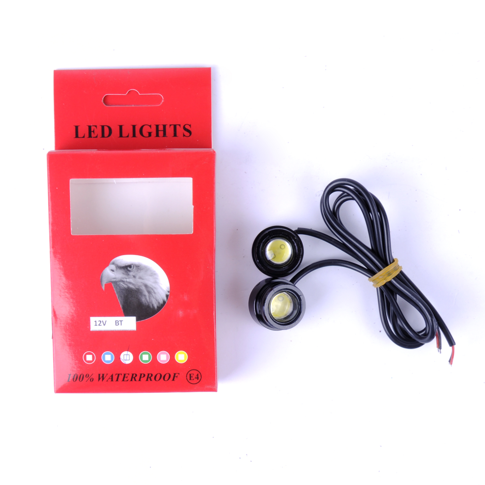DRL Орлине око на скотчі LED D=20мм 1.5W 12V BTБілі ( Якісний діод з лінзой ) (2531) (2шт)