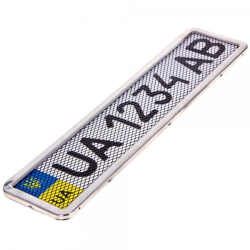 Рамка номера+сітка (1шт) нержавіюча сталь “Milex“ RT-25353 (40шт/ящ)
