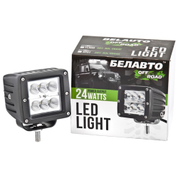 Фара-LED Квадрат 24W 80*75*82mm (4W*6) 10-30V Ближнє/Flood “BELAUTO“ (BOL0604 Flood) (1шт)