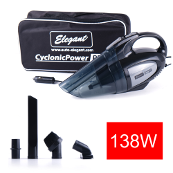 Автопилосос Сухе+Вологе прибирання 138W “Elegant 100235 Cyclonic Power система 2х фільтрів/дод.насад