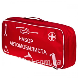 Сумка техдопомоги червона (45х20х12) 1 відділ “Набір Автомобіліста“