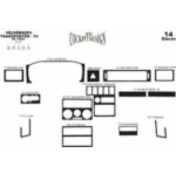 Декор VW T4 1995-98 темне дерево