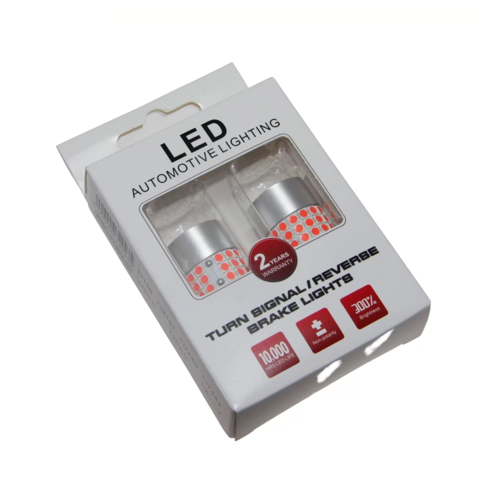 Комплект світлодіодних ламп LED Qline 7443 (W21/5W) Red CANBUS (2шт) 12V