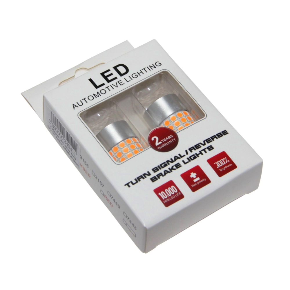 Комплект світлодіодних ламп LED Qline 7440 (W21W) Amber CANBUS (2шт) 12V