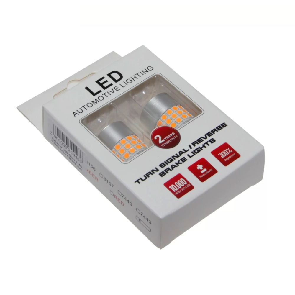 Комплект світлодіодних ламп LED Qline 3156 (P27W) Amber CANBUS (2шт) 12V