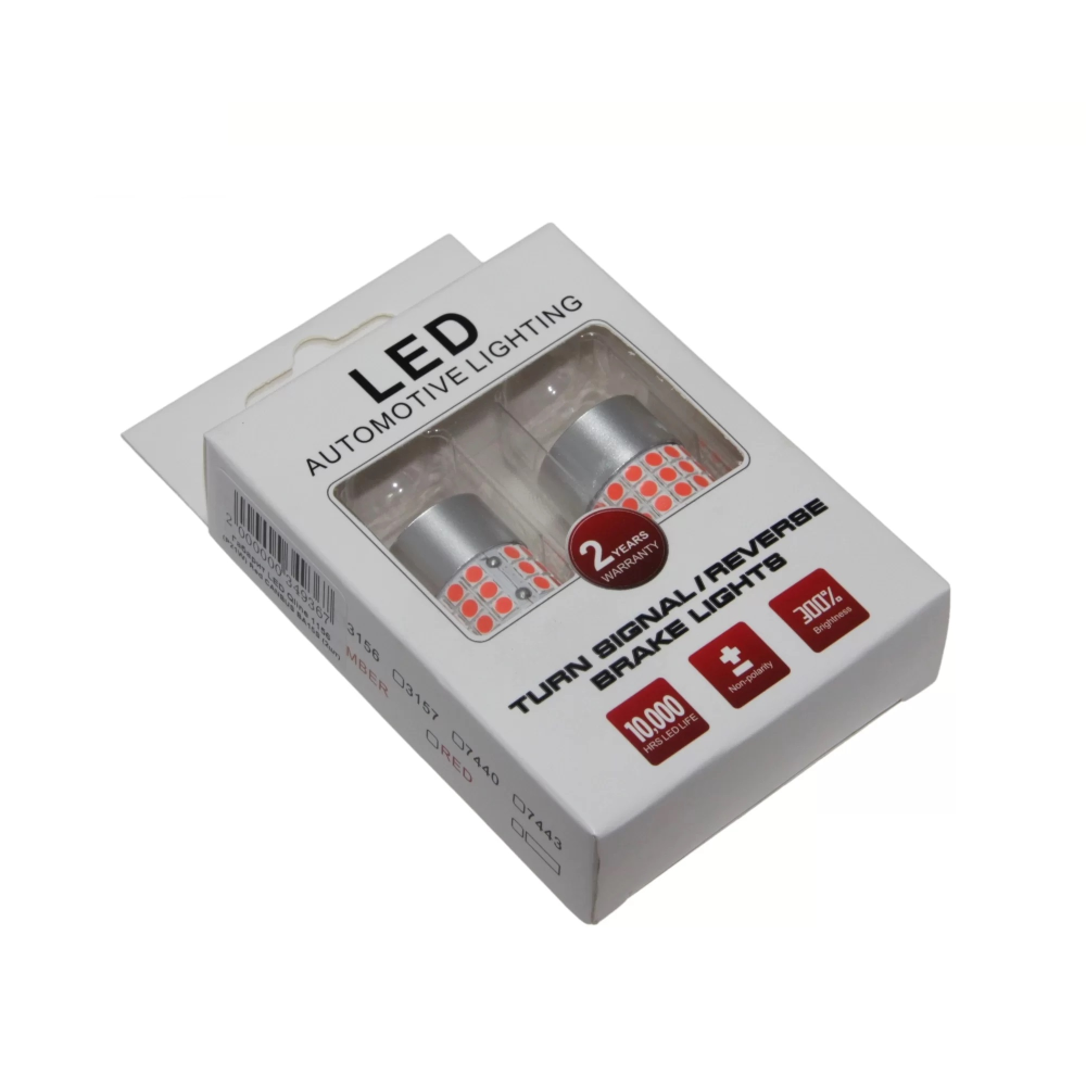 Комплект світлодіодних ламп LED Qline 1156 (P21W) Red CANBUS BA15S (2шт) 12V