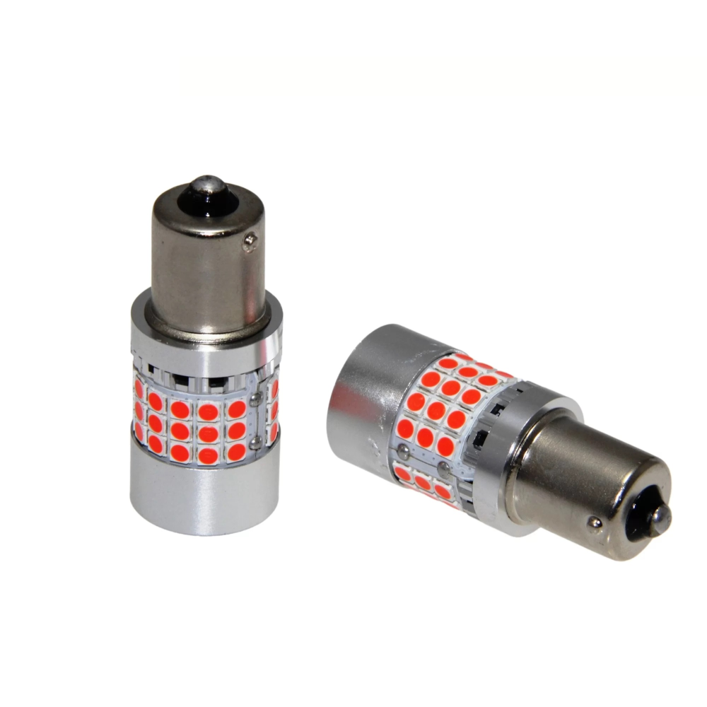 Комплект світлодіодних ламп LED Qline 1156 (P21W) Red CANBUS BA15S (2шт) 12V
