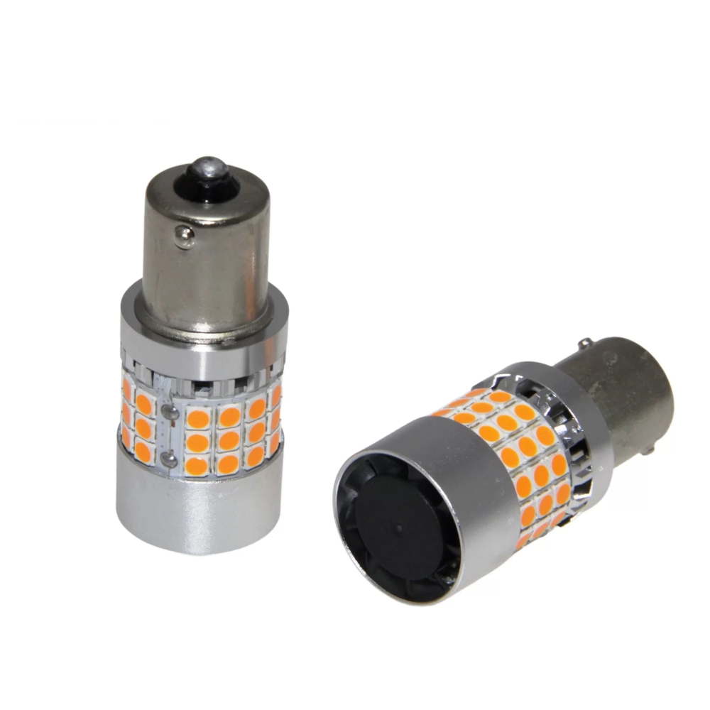 Комплект світлодіодних ламп LED Qline 1156 (P21W) Amber CANBUS BA15S (2шт) 12V