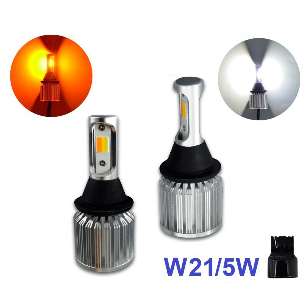 Ходові вогні BAXSTER DRL + поворот Cob Light W21W W3X16d 12V